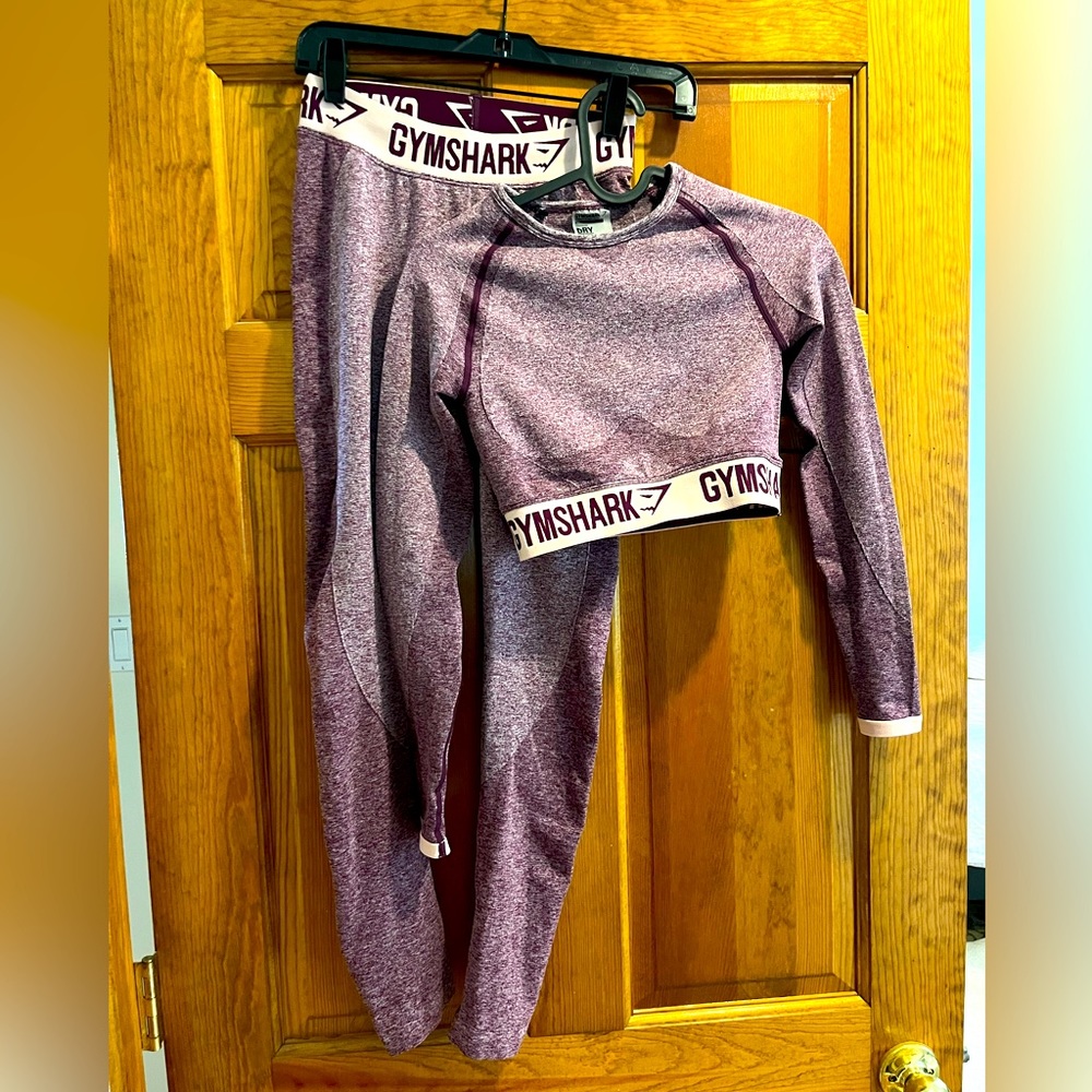 Gymshark Flex Set Ruby Marl Xs Nwot - image 1